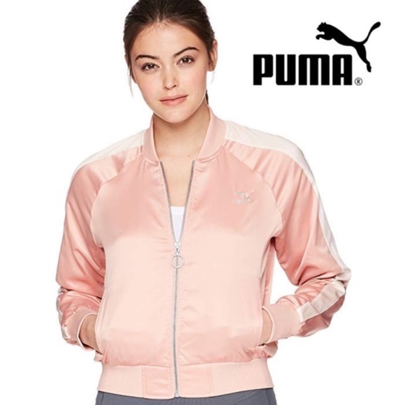 Puma Jackets & Blazers - NWT PUMA En Pointe Satin T7 Bomber Track Jacket